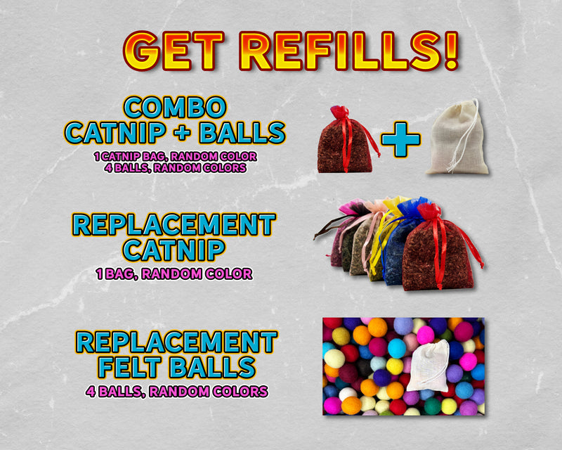 Load image into Gallery viewer, Catnip Infused Felted Balls Cat Toy with Recharging Tin - Creekwood Naturals