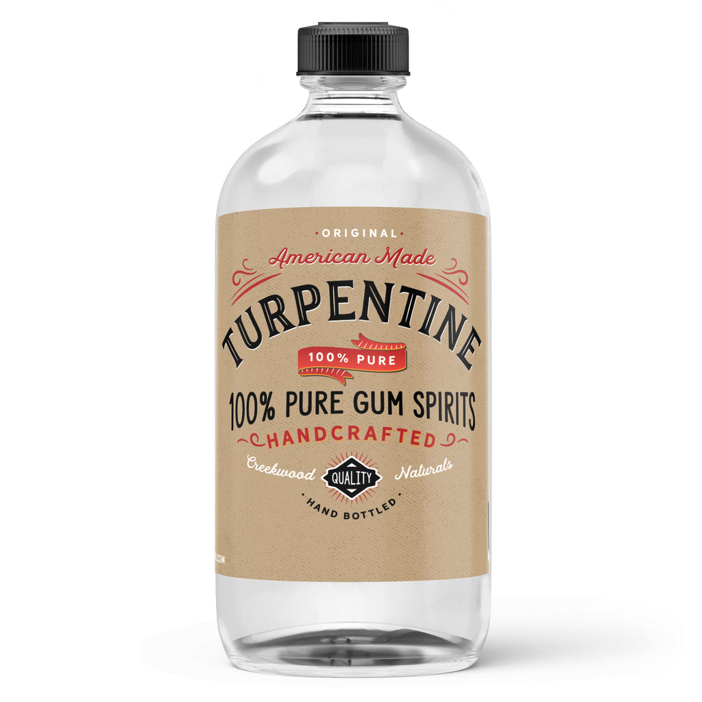 100% Pure Pine Gum Spirits of Turpentine Bottle