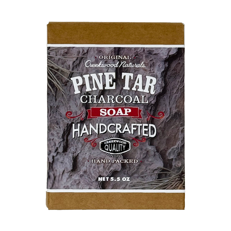 Load image into Gallery viewer, Handcrafted Pine Tar + Charcoal Soap