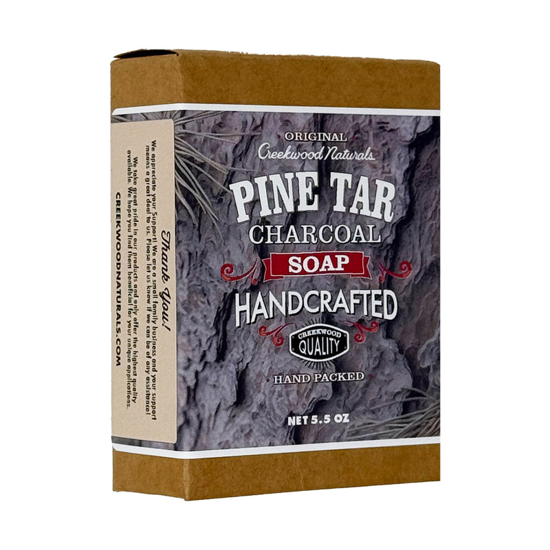 Load image into Gallery viewer, Handcrafted Pine Tar + Charcoal Soap