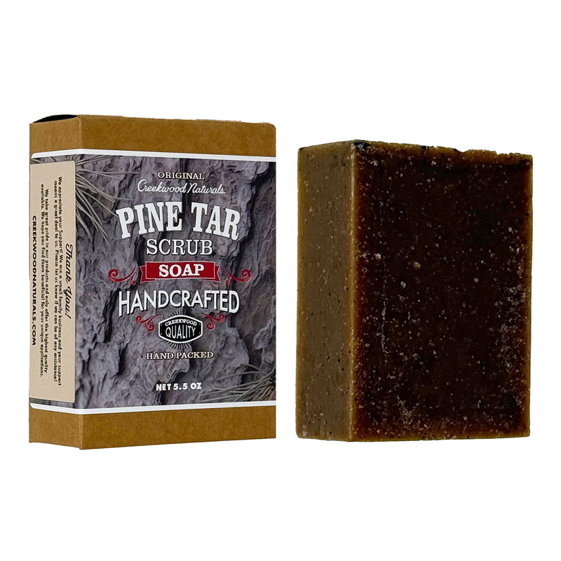 Load image into Gallery viewer, Handcrafted Pine Tar + Scrub Soap