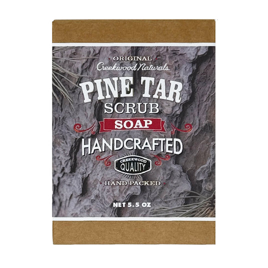 Handcrafted Pine Tar + Scrub Soap