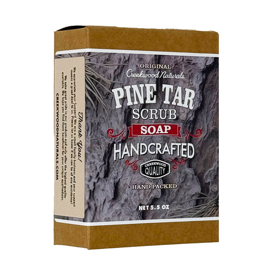Handcrafted Pine Tar + Scrub Soap