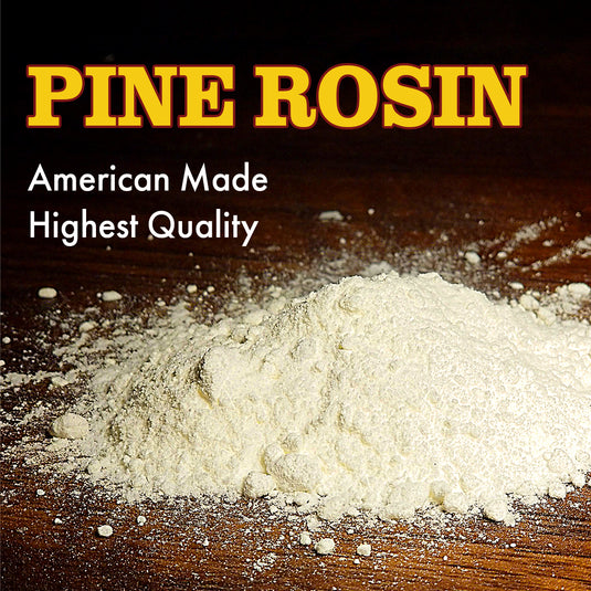 Powder Pine Rosin on table pile tacky sticky american made highest quality