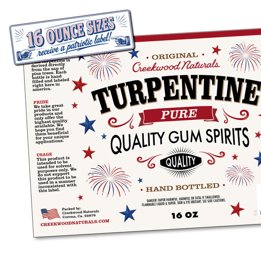 100% Pure Gum Spirits of Turpentine