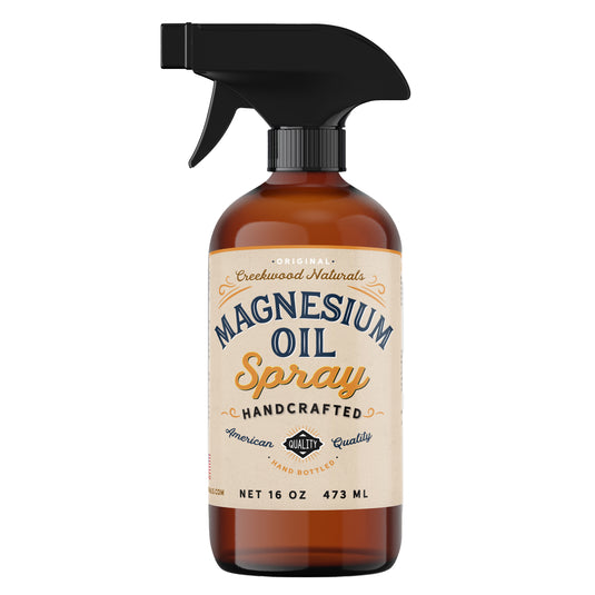 Magnesium Spray Bottle All Natural Handmade Handcrafted Magnesium Chloride - Creekwood Naturals Pure Magnesium Oil