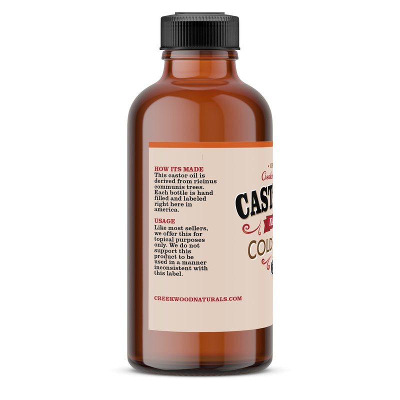 Load image into Gallery viewer, Creekwood Naturals Original Hand Shipped Cold Pressed Pure Castor Oil in Amber Glass Bottles
