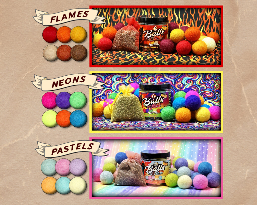 Catnip Infused Felted Balls Cat Toy with Recharging Tin - Creekwood Naturals