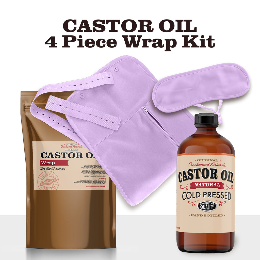 Castor Oil Pack - 4 piece Castor Oil Wrap Kit - Creekwood Naturals