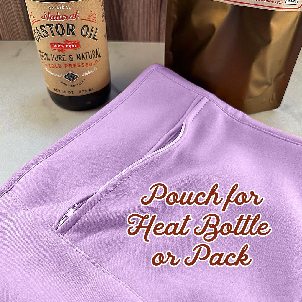 Castor Oil Wrap Kit with Heat Bottle Pouch - Ice Pack Pouch