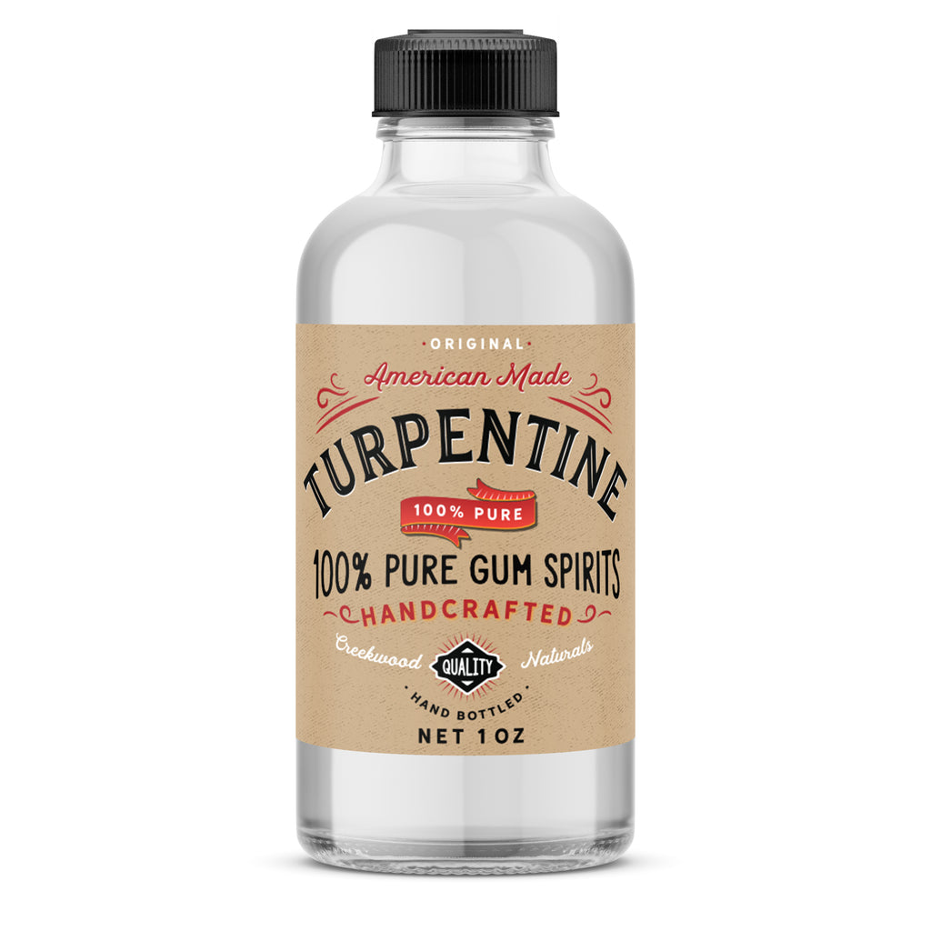 100% Pure Gum Spirits of Turpentine Hand Bottled - Creekwood Naturals