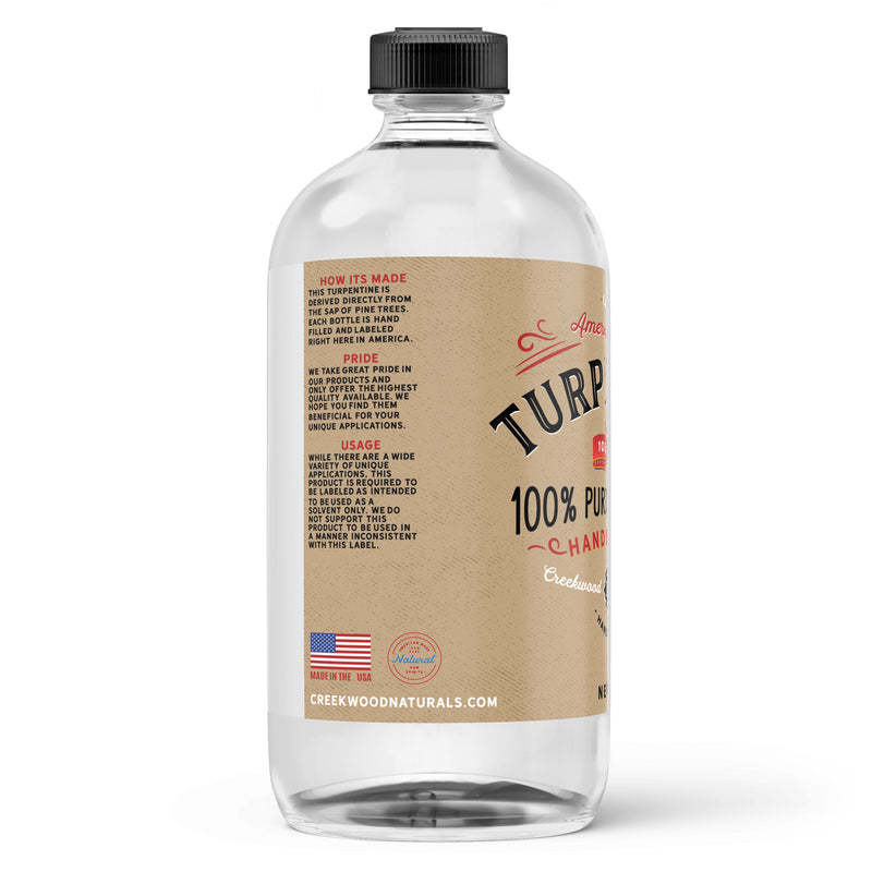 Load image into Gallery viewer, Pine Gum Spirits of Turpentine Left Side Bottle
