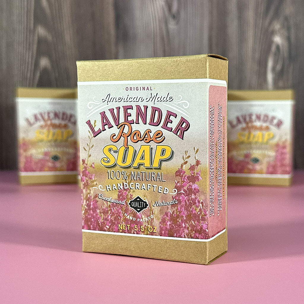 Handcrafted Lavender Rose Soap - Creekwood Naturals
