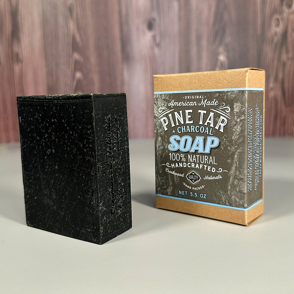 Handcrafted Pine Tar + Charcoal Soap - Creekwood Naturals