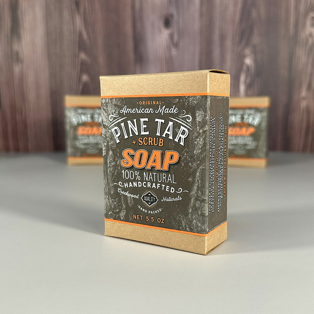 Handcrafted Pine Tar + Scrub Soap - Creekwood Naturals