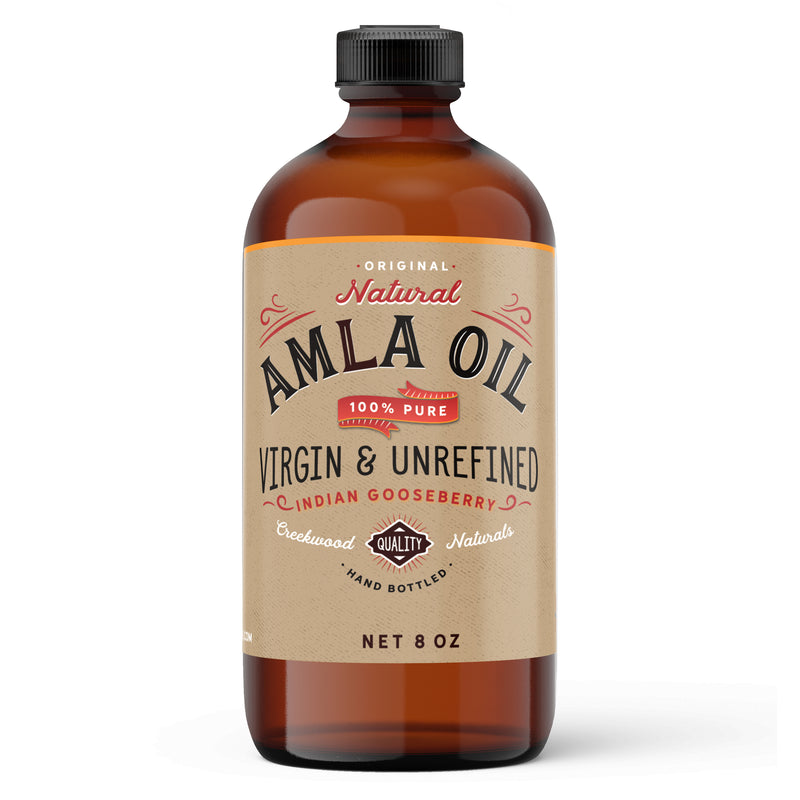 Load image into Gallery viewer, Amla Oil - Virgin Indian Gooseberry Oil, Cold-Pressed Unrefined Hand Bottled - Creekwood Naturals
