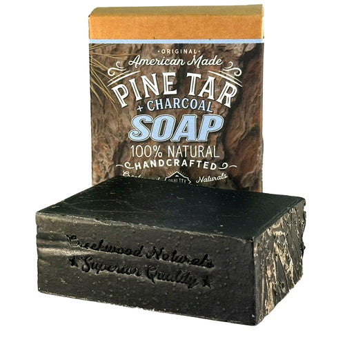 Handcrafted Pine Tar + Charcoal Soap