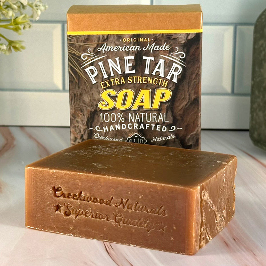 Handcrafted Pine Tar Extra Strength Soap Bar Handmade DIY