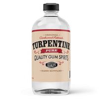 Gum Spirits of Turpentine Pure In Glass Bottle All Natural Hand Bottled From American Pine Trees
