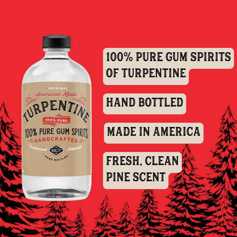 Load image into Gallery viewer, 100% Pure Gum Spirits of Turpentine  American Company Family Owned Brand Bottle Information - Creekwood Naturals
