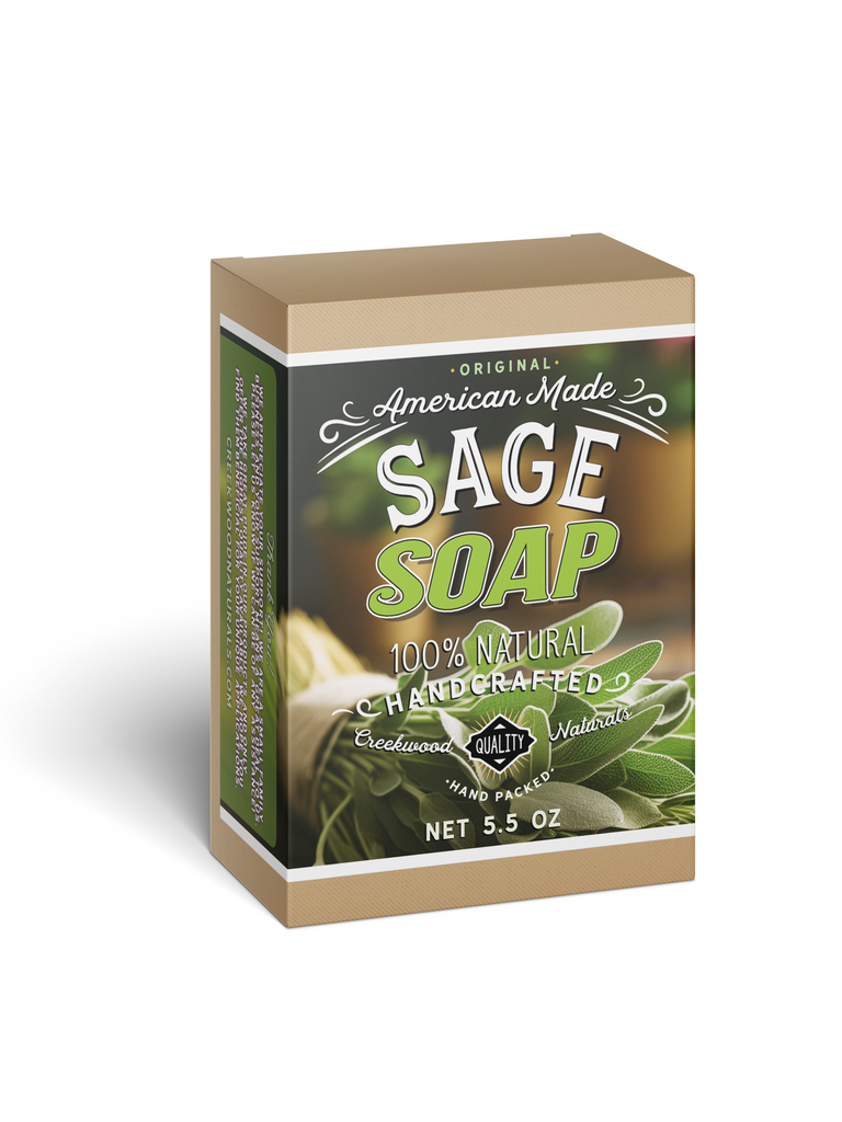 Sage Soap Handmade with All Natural Ingredients DIY Homemade Soap Bar in Eco Friendly Box