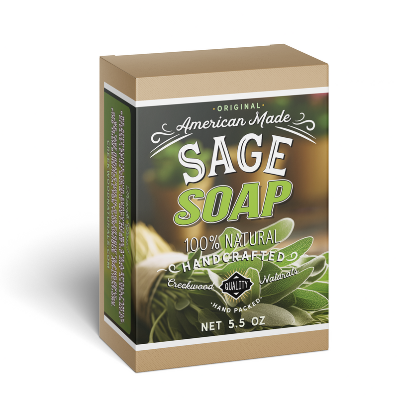 Load image into Gallery viewer, Sage Soap Handmade with All Natural Ingredients DIY Homemade Soap Bar in Eco Friendly Box
