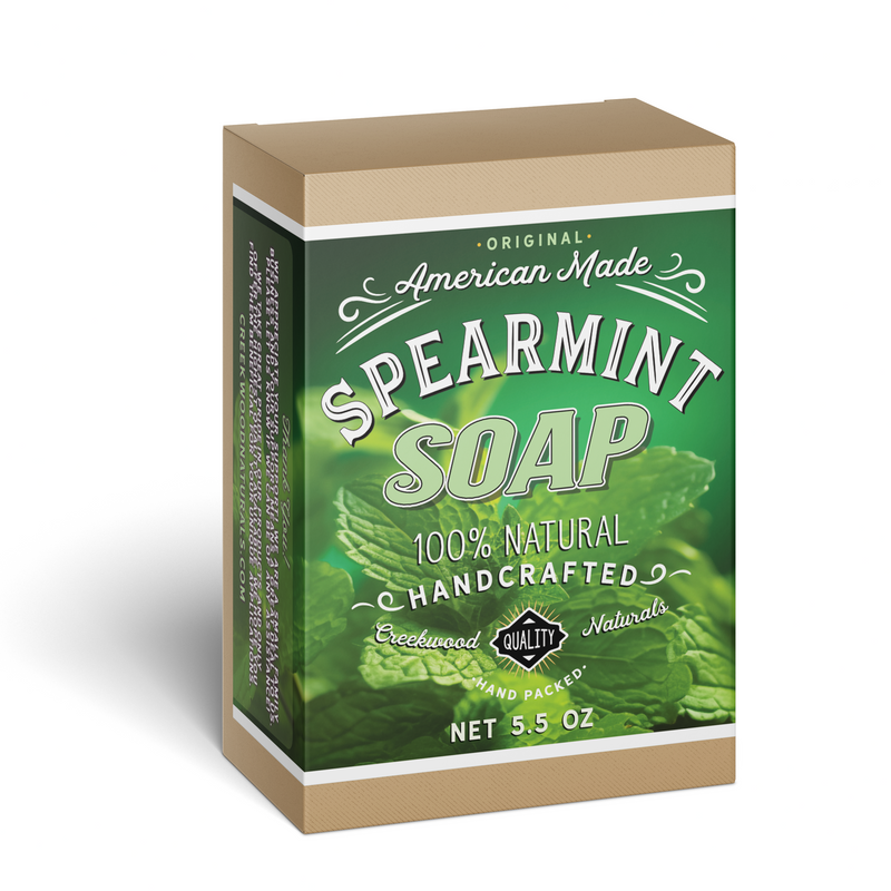 Load image into Gallery viewer, Spearmint Soap Handmade with All Natural Ingredients DIY Homemade Soap Bar in Eco Friendly Box
