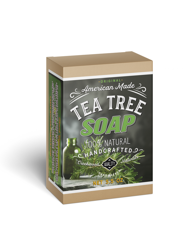 Tea Tree Soap Handmade with All Natural Ingredients DIY Homemade Soap Bar in Eco Friendly Box