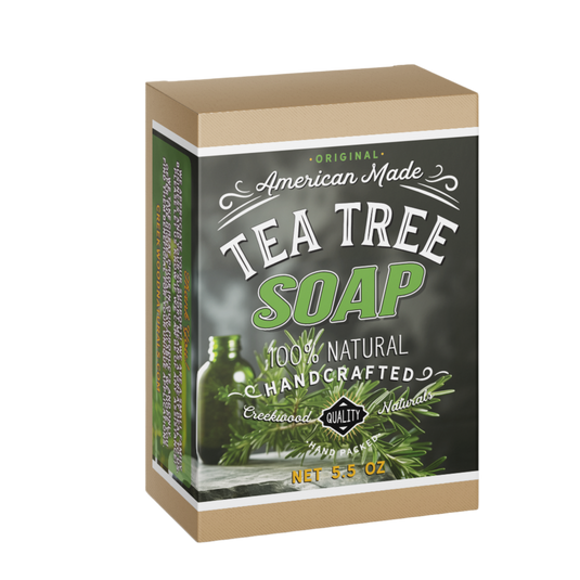 Tea Tree Soap Handmade with All Natural Ingredients DIY Homemade Soap Bar in Eco Friendly Box