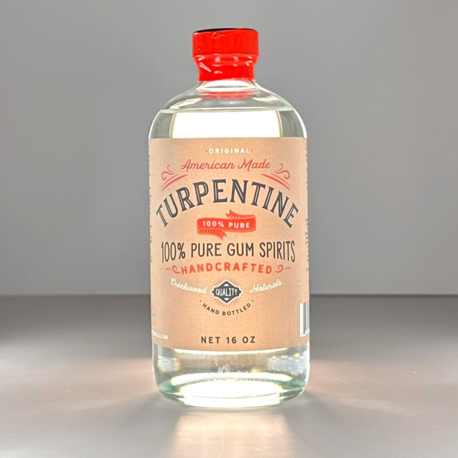 100% Pure Gum Spirits of Turpentine Bottle