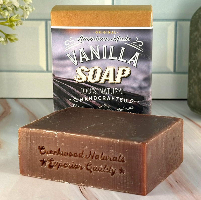 Load image into Gallery viewer, All Natural Handcrafted Vanilla Soap DIY Hand Made Soap Bar on Counter
